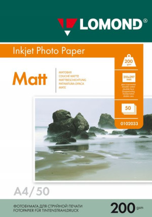 Papier Foto A4 Matowy 200g Dwustronny 50 Szt