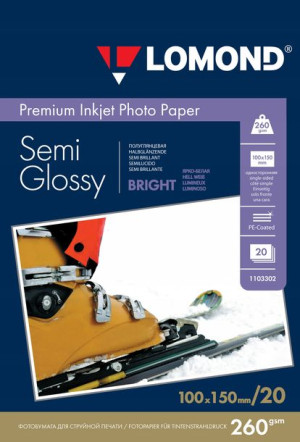 Papier Fotograficzny 10x15 Półbłysk 260g 20 Arkusz