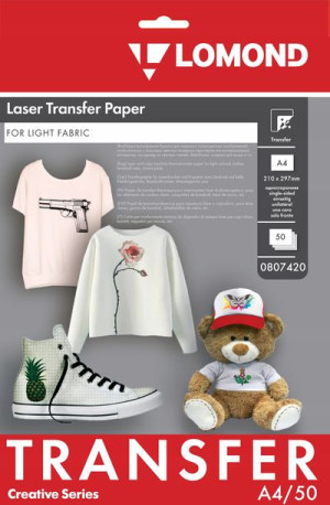 Transferowy Papier A4 Do Laser 50ark Jasne Tkanine