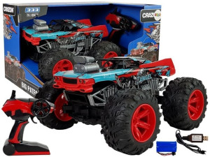 Auto Terenowe Zdalnie Sterowane 1:14  2.4G RC Czerwone Duże Koła