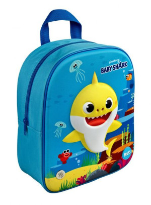 Plecak przedszkolny 3D BABY SHARK z dźwiękiem 28x23x10cm
