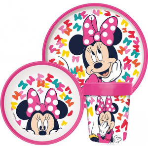 Zestaw obiadowy MYSZKA MINNIE MOUSE talerzyk miska kubek