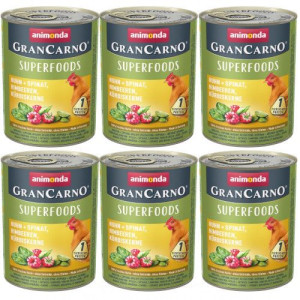 Animonda GranCarno Superfoods z Kurczakiem i Szpinakiem 6x800g