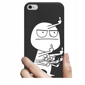 Etui matt Black do Apple Iphone 6 6s nadruk wzory