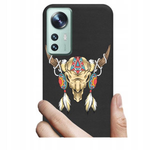 Etui czarne matt Black do Xiaomi 12 Mi 12 wzory