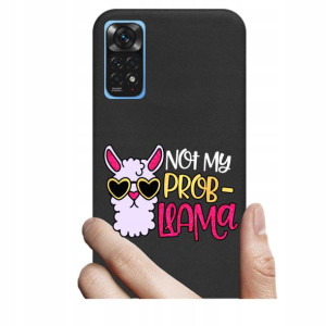 Etui czarne matt do Xiaomi Redmi Note 11 Pro wzory