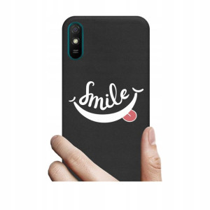 Etui czarne black matt do Xiaomi Redmi 9a wzory