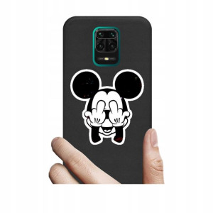 Etui czarne black do Xiaomi Redmi Note 9s wzory