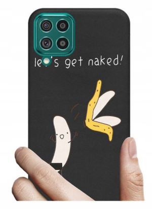 Etui czarne matt do Samsung A42 5G wzory nadruk