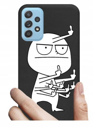 Etui czarne matt do Samsung Galaxy A53 5G wzory