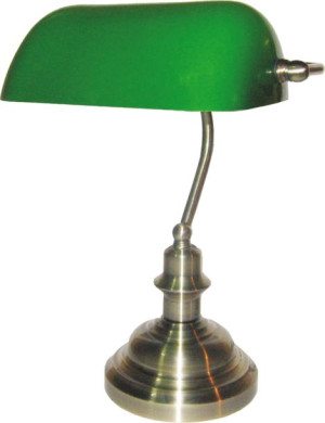 Lampa Gabinetowa Bankierska Zielona E27 Kaja Bank K-8042