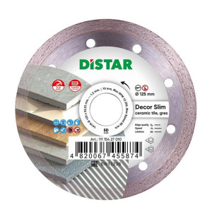 Tarcza Diamentowa Distar Decor Slim Ciągła 125mm X 1,2 X 22,23