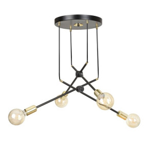 Lampa Wisząca Emibig 4Xe27 60W Geomet 4 Black 667/4