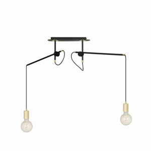 Lampa Wisząca Emibig 2Xe27 60W Artemis 2 Black 480/2