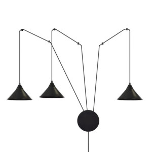 Lampa Wisząca Emibig 3Xe27 60W Abramo 3 Black 160/3