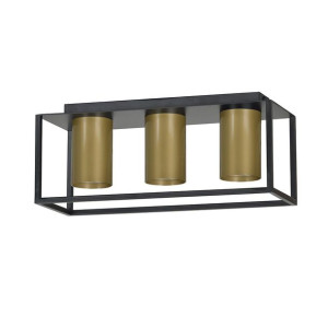 Lampa Sufitowa  Emibig 3Xgu10 30W Tiper 3 Black / Gold 977/3