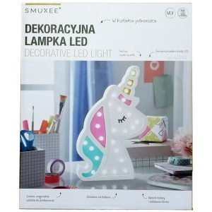 Nocna lampka LED dla dzieci Jednorożec drewniana 28cm