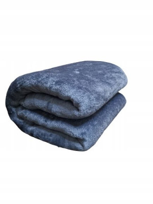 Koc Z Mikrofibry 160x200 Miękki Jednokolorowy Soft