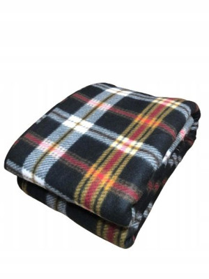 Miękki Koc Polarowy 160x200 Koc Z Polaru Krata