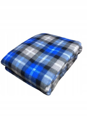 Miękki Koc Polarowy 160x200 Koc Z Polaru Krata