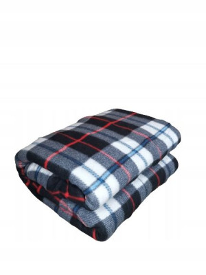 Miękki Koc Polarowy 200x220 Koc Z Polaru W Kratę
