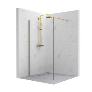 Ścianka Prysznicowa Szyba Walk-in 70cm Złota Gold Szkło 8mm Sevante Colima