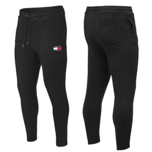 Spodnie dresowe Tommy Hilfiger  jogger ocieplane czarny   r.M