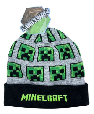 Czapka Zimowa Minecraft Creeper Gruba