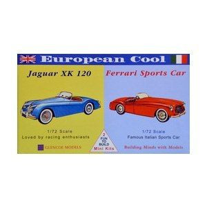 Model plastikowy -European Cool - Jaguar XK-120 / Ferrari 250 - (2szt)
