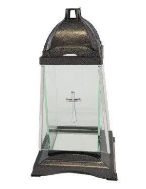 Znicze Kapliczka LAMPION HK-44 Srebrny 31CM