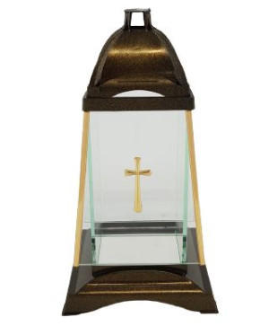 Znicze Kapliczka LAMPION HK-44 Złoty 31CM