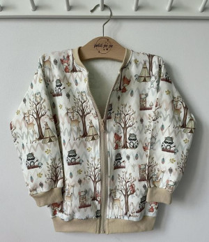 Bluza dresowa na zamek - motyw leśny