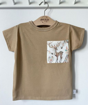 Koszulka jersey z kieszonką - boho girl