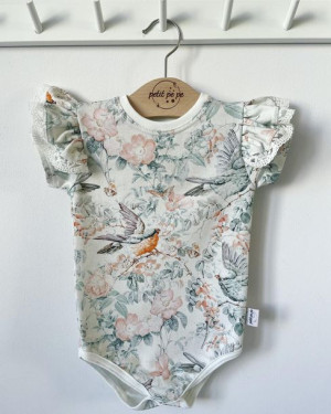 Body z dresówki - spring bird