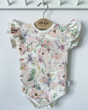Body z dresówki - lilie wodne