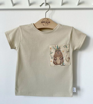 Koszulka jersey z kieszonką - boho