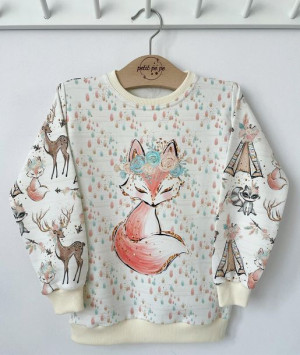 Bluza dresowa z panelem - foxy