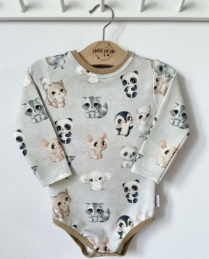 Body z dresówki - sweet animals