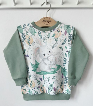 Bluza dresowa z panelem - little bunnies