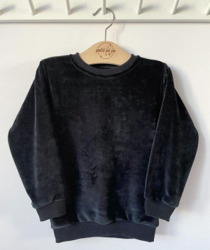 Bluza dresowa - welurek czerń