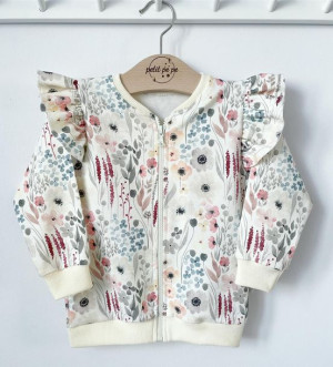 Bluza dresowa na zamek - kwiatowy sen