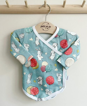 Body kopertowe z dresówki  -  Fly away blue