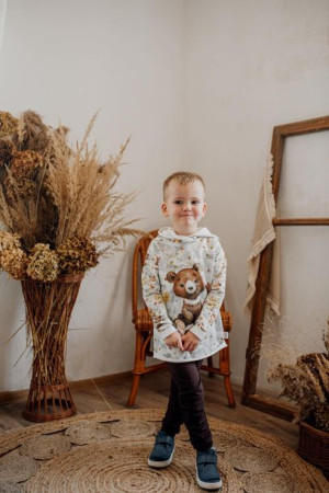 Bluza przedłużana z dresówki - cute bear