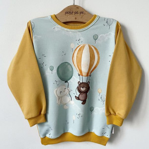 Bluza dresowa z panelem - flying friends2
