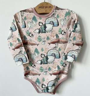 Body z dresówki - winter animals