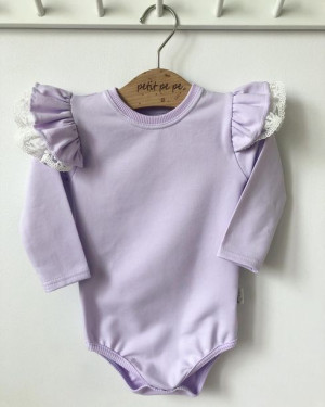 Body z dresówki  - lila