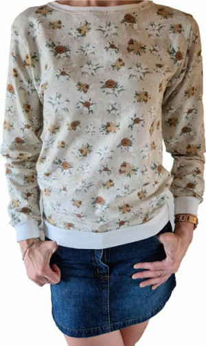Bluza damska - Pastelowe kwiaty