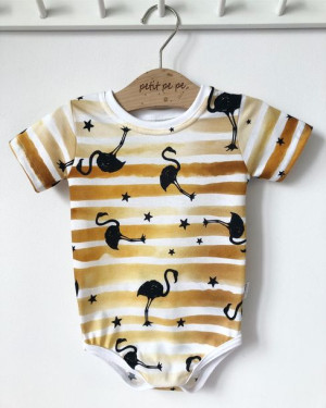 Body z cienkiej dzianiny jersey - safari toucans