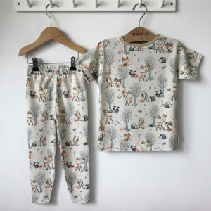 Zestaw dziecięcy getry + bluzka jersey lux  - Hedgehog & Friends
