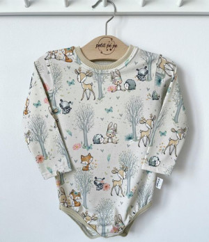 Body z cienkiej dzianiny jersey lux- Hedgehog & friends